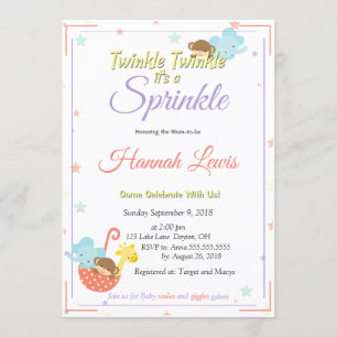 Neutrale Babydusche für Geschlechter - Aufforderun Einladung