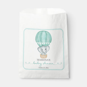 Neutrale Babydusche für Grüne Elefanten Geschenktütchen