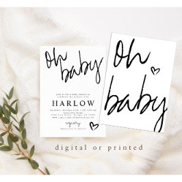 Neutrale Babydusche für moderne Babys einladen Ankündigung