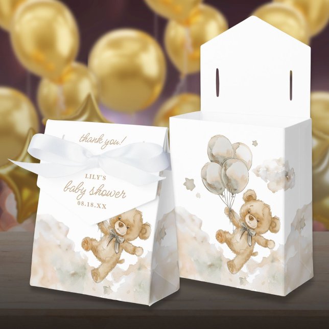 Neutrale Babydusche für niedliches Vorwartegeschle Geschenkschachtel (Cute Bearly Wait Gender Neutral Baby Shower Favor Boxes)