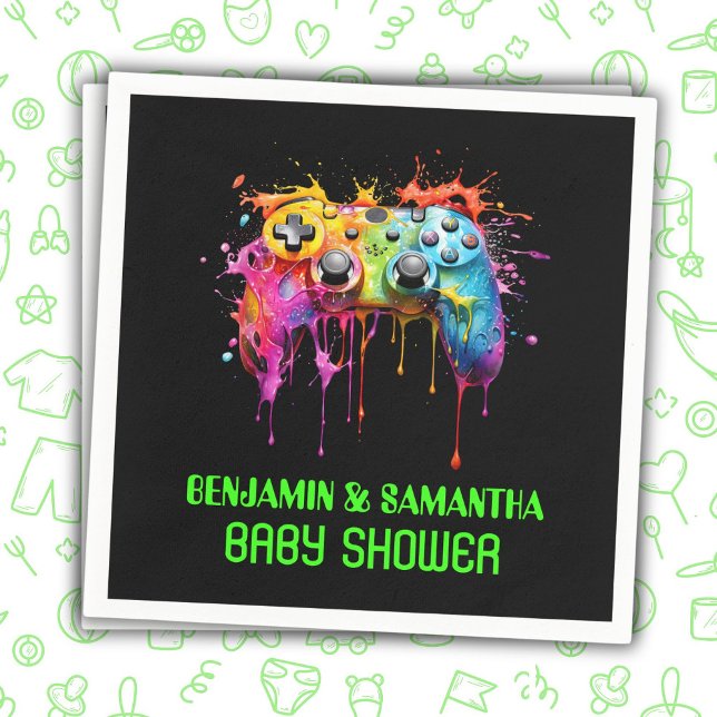 Neutrale Babydusche für Videospiele Serviette (Von Creator hochgeladen)