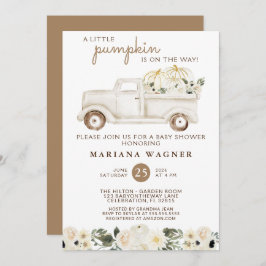 Neutrale Babydusche für Vintages Fall Einladung