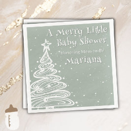 Neutrale Babydusche für Weihnachtsgründer Serviette