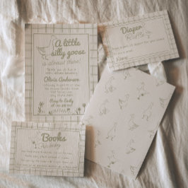 Neutrale Babydusche mit Albernem Gänsegeschlecht Einladung