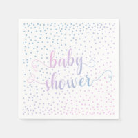 Neutrale Babydusche Rosa Blauer Konfetti