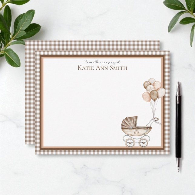 Neutrale Babydusche Vielen Dank Notizkarten Mitteilungskarte (Neutral baby shower thank you cards)