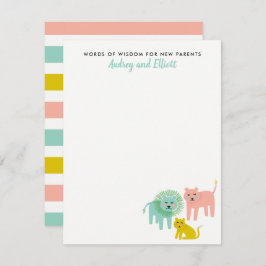 Neutrale Babyduschratenkarte für kleine Löwen Einladung