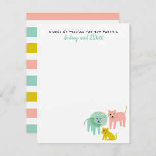 Neutrale Babyduschratenkarte für kleine Löwen Einladung