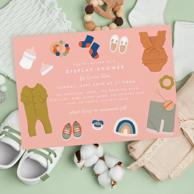 Neutrale Babygeschenke - Display-Dusche Einladung (Von Creator hochgeladen)