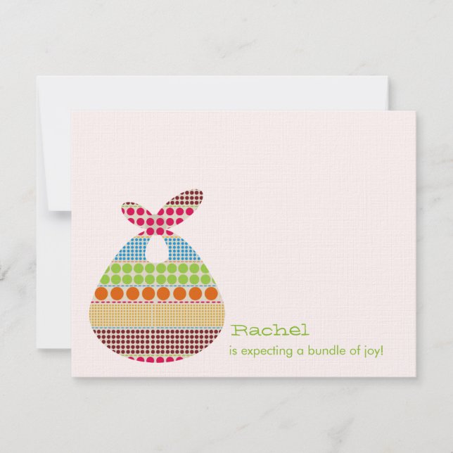 Neutrale Babyparty Boho punktiert Bündel Einladung (Vorderseite)