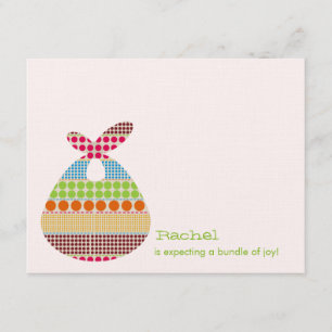 Neutrale Babyparty Boho punktiert Bündel Einladung