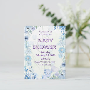 Neutrale Babyparty-Einladung RSVP Karte