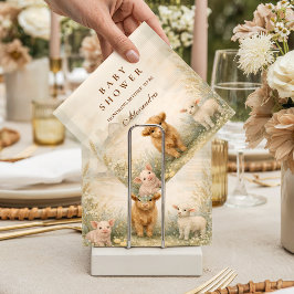 Neutrale Babyparty Farmfreunde Serviette