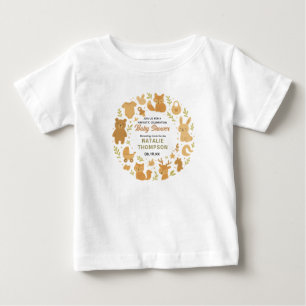 Neutrale Babyparty für Jungen   Süße Safari-Tiere Baby T-shirt