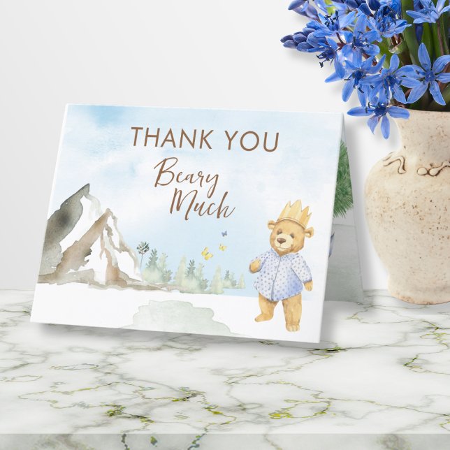 Neutrale Bärenkronendusche Dankeskarte (Von Creator hochgeladen)