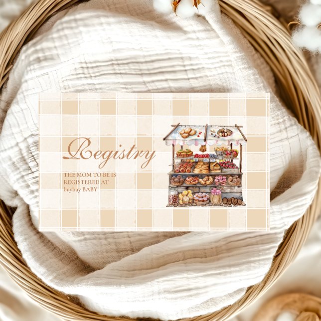 Neutrale Bauern für Gender Market Baby Shower Regi Begleitkarte (Von Creator hochgeladen)