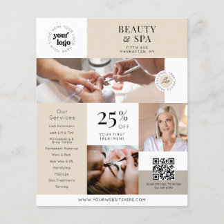Neutrale Beauty Business Services Werbematerial Flyer