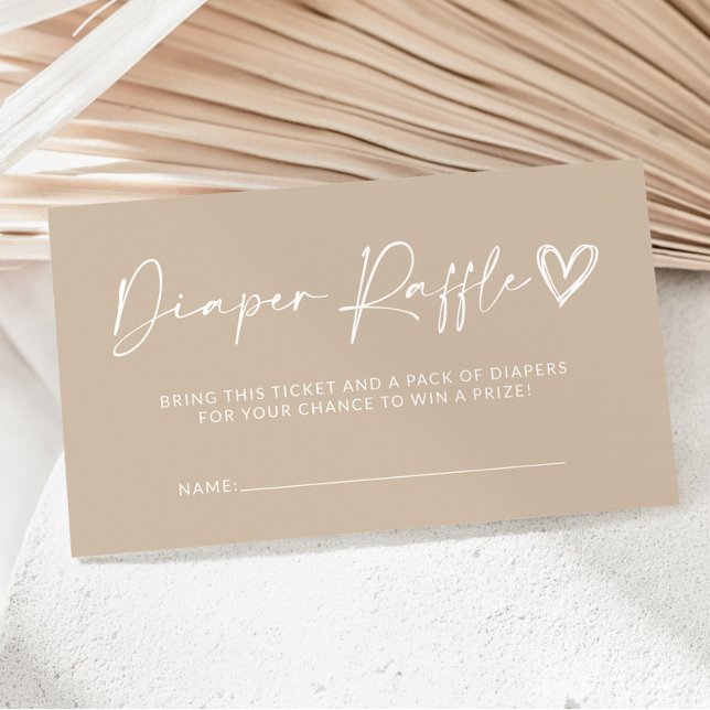 Neutrale Beige Babydusche-Windelwaschkarte Begleitkarte (Von Creator hochgeladen)