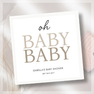 Neutrale Beige Twin Baby Dusche Serviette