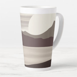 Neutrale Bergsee-Landschaft- Milchtasse