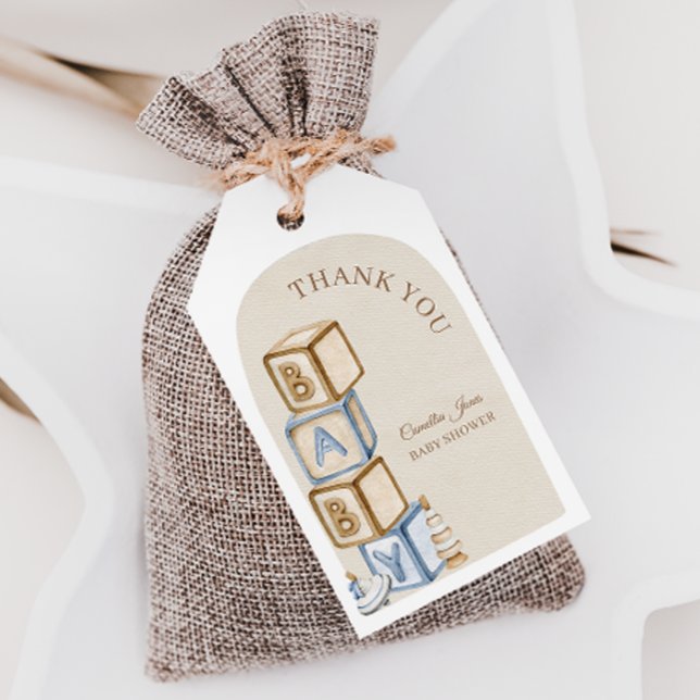 Neutrale Blöcke und Babydusche des Boho Geschlecht Geschenkanhänger (Von Creator hochgeladen)