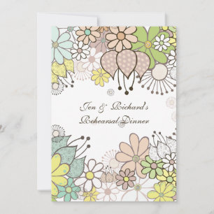 Neutrale Blume Probe Dinner DIY Custom Einladung