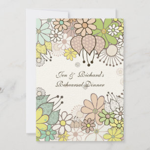 Neutrale Blume Probe Dinner DIY Custom Einladung