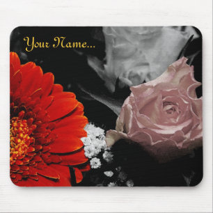 Neutrale Blumendesign Mousepad