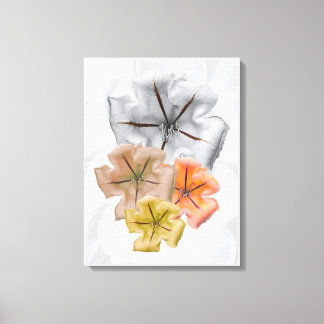Neutrale Blumenmuster Leinwanddruck