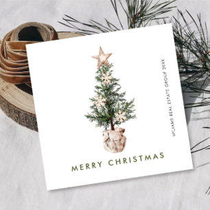 Neutrale Bohemian-Weihnachtsbaum-Unternehmens- Feiertagskarte