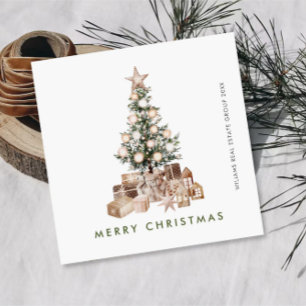 Neutrale Bohemian-Weihnachtsbaum-Unternehmens- Feiertagskarte