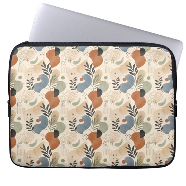 Neutrale Boho-Abstrakt-Laptop-Hülle Laptopschutzhülle (Vorderseite)
