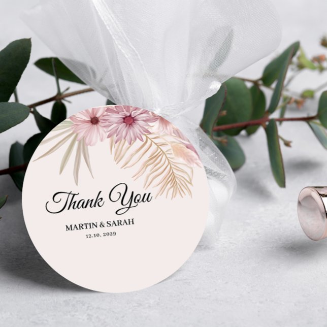 Neutrale Boho-Botanische Hochzeit  Geschenkanhänger (Von Creator hochgeladen)