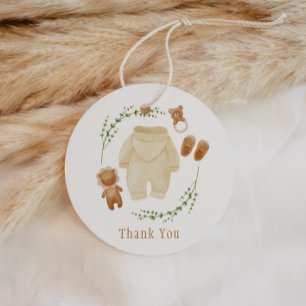 Neutrale Boho Muster Baby Dusche Geschenkanhänger