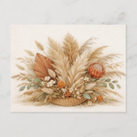 Neutrale Boho-Pampasgras-Blumenanordnung
