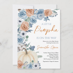 Neutrale Boho Pumpkin Baby Shower Einladung