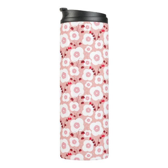 Neutrale Botanicale - Pflaumen rosa Thermosbecher (Nach rechts gedreht)