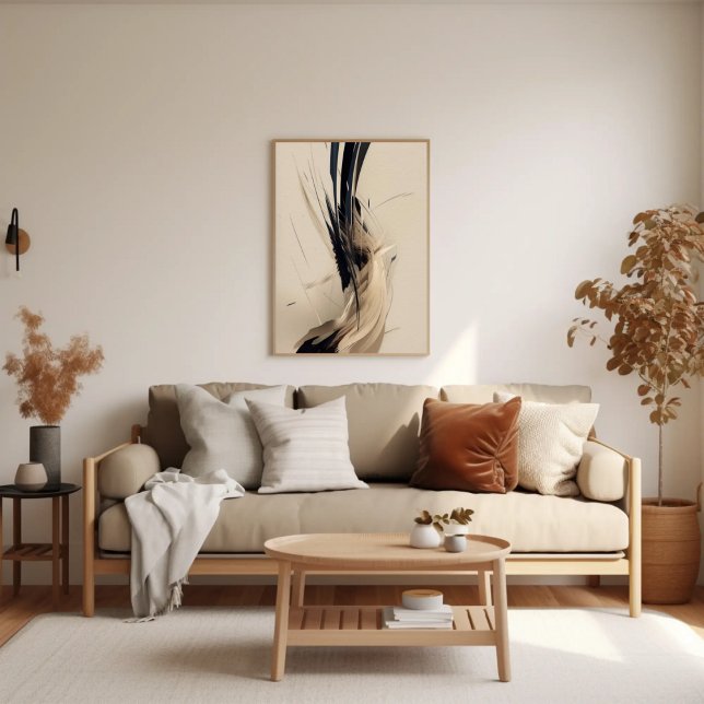 Neutrale botanische Abstrakte Minimalistische Besc Poster (Von Creator hochgeladen)