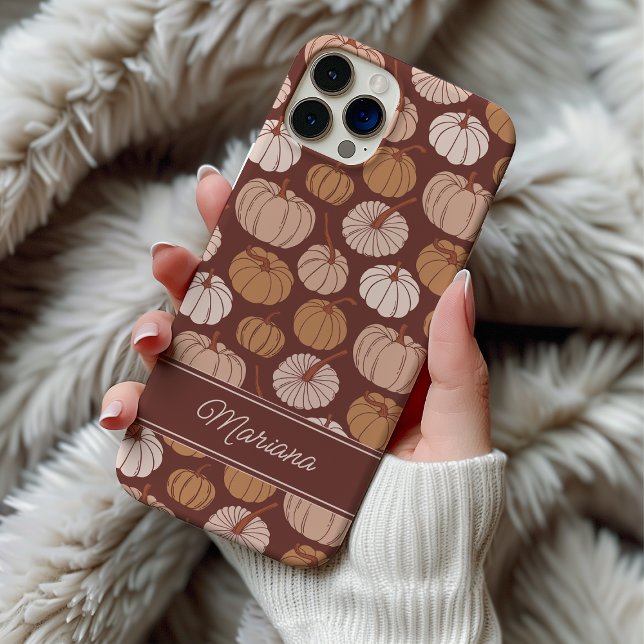 Neutrale braune Herbst-Kürbisse Case-Mate iPhone Hülle (Von Creator hochgeladen)