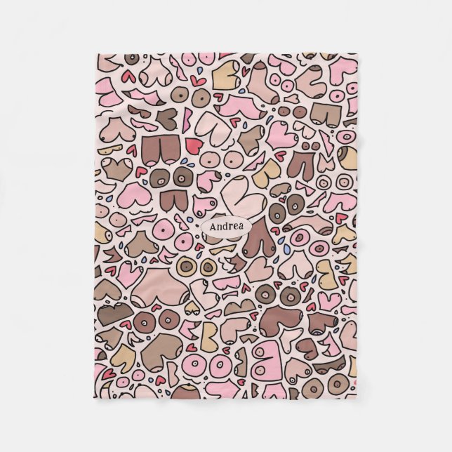 neutrale Brustpatrone Fleecedecke (Vorderseite)