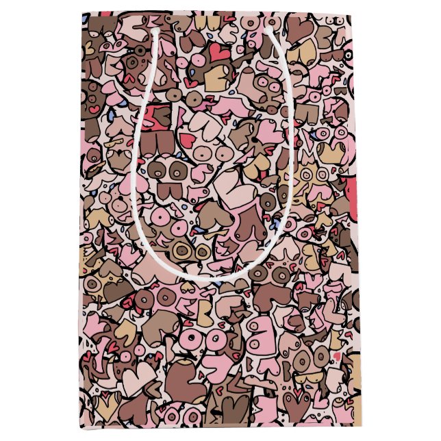 neutrale Brustpatrone Mittlere Geschenktüte (Vorderseite)