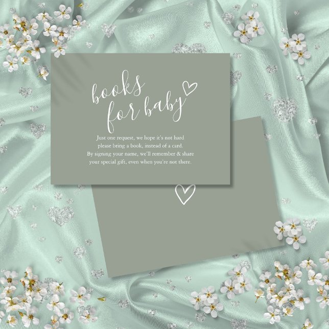 Neutrale Buchanfrage Kinderdusche Begleitkarte (Gender Neutral Book Request Baby Shower Enclosure Card)