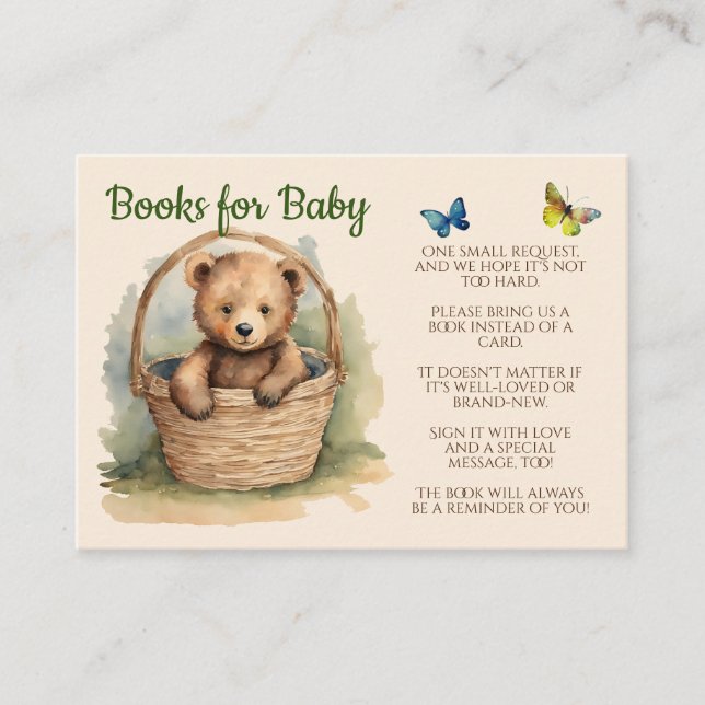 Neutrale Bücher für Baby Bear Gender Begleitkarte (Vorderseite)