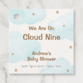Neutrale Cloud Nine Stars Babydusche Geschenkanhänger