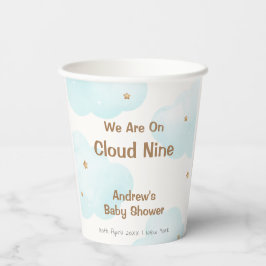 Neutrale Cloud Nine Stars Babydusche Pappbecher