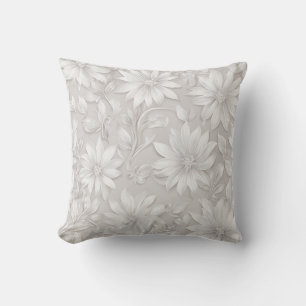 Neutrale Creme Elegante Floral Kissen