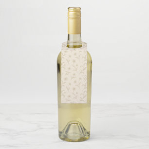 Neutrale Creme Eleganter Botanischer Garten Flaschenanhänger