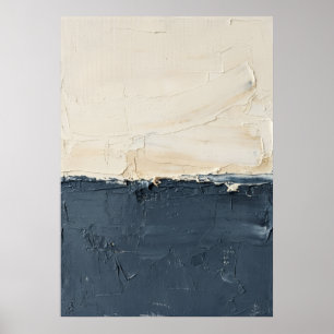 Neutrale Creme-Impasto-Strukturputz Abstract Mi Poster