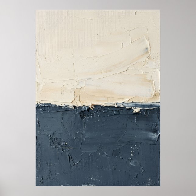 Neutrale Creme-Impasto-Strukturputz Abstract Mi Poster (Vorne)