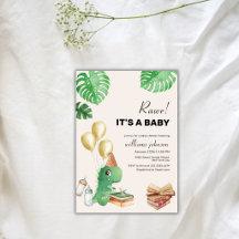 Neutrale Dinosaurier-Geschichtsbuch-Ballon-Baby-Pa